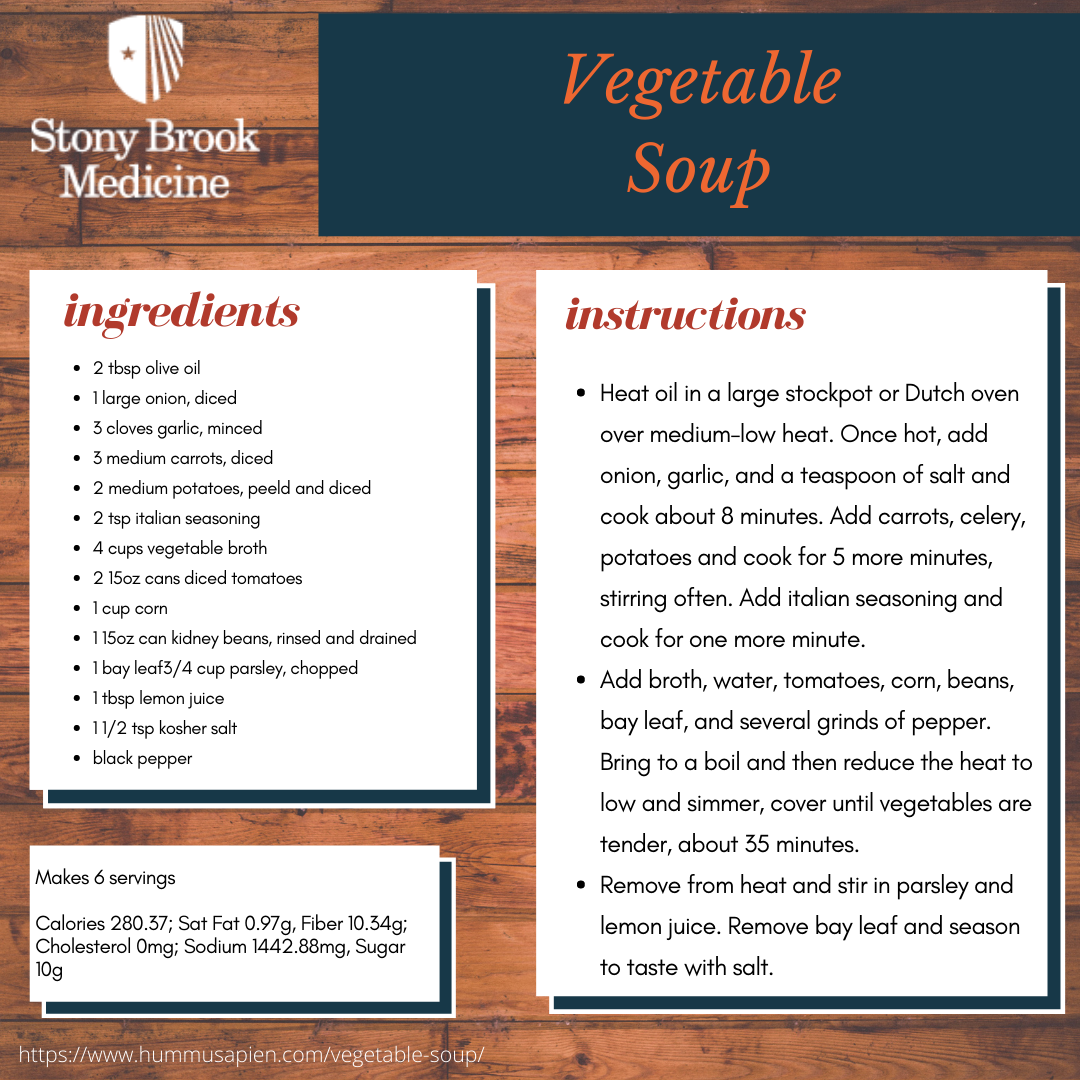 Get Cold Weather Ready with Vegetable Soup Stony Brook Medicine